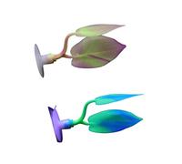 BUBEFSKD 2 UNIDS Siliconas Realistas Tanques De Peces Decoración Bettas Doble Capa Hoja Descanso Segura Peso Ligero Acuarios Accesorios Cama Bettas Doble Capa