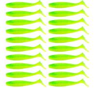 BUBEFSKD 20 cebos blandos Swimbait cola en T cebos blandos señuelos de pesca cola de remo swimbaits, señuelos de pesca, señuelos hundidos, señuelos artificiales