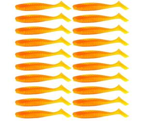 BUBEFSKD 20 cebos blandos Swimbait cola en T cebos blandos señuelos de pesca cola de remo swimbaits, señuelos de pesca, señuelos hundidos, señuelos artificiales