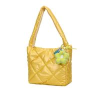 BUBEFSKD 2023 Nuevo Bolso de Hombro Bolso Acolchado Prueba de Pulverización, amarillo