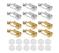 BUBEFSKD 24 Unids/Set Convertidor De Pendientes Y Juego Almohadillas para con Clip No Perforados Hallazgos Clip La Oreja Colgar Convertidor Post Colgar