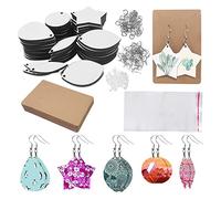 BUBEFSKD 50 piezas 5 formas sublimación productos para mujeres niñas decoraciones navideñas hacer sublimación artesanía bordo pendiente