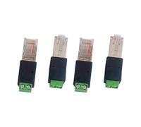 BUBEFSKD Adaptadores De Redes Rj45 Macho A 485 Terminales Verdes 2 Pines Conector Tornillo Repuesto Adaptadores Tornillo Convertidor Conector 4 Uds.