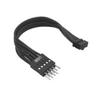 BUBEFSKD Amplia compatibilidad, cable de conversión USB de 9 pines a 10 pines con diferentes placas base y carcasa, cable de extensión, organizador de ventilador