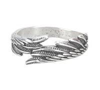 BUBEFSKD Anillos de demonio de ángel de moda, unisex, ala simple para los amantes, conjunto de pareja de amistad, compromiso de boda, abierto para él y su promesa, lindo, ajustable, como se describe