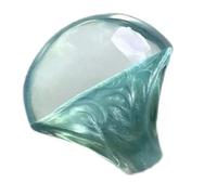 BUBEFSKD Anillos de resina de cristal interior perlado comodidad ligera Personaliza múltiples opciones de color para el desgaste diario y las ocasiones especiales Anillo de plástico ligero, como se