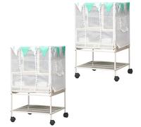 BUBEFSKD Antisplashing Barrera Net Práctica Caja de Jaula Liner Bird Splash Guard Orina Barrera Protección Cubiertas 2 Piezas Accesorios de Jaula