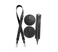 BUBEFSKD Artisanal - Bolso de mano de piel sintética con compartimentos funcionales y retro, colección Artisanal, práctico, adecuado para el día a día y con estilo, Negro