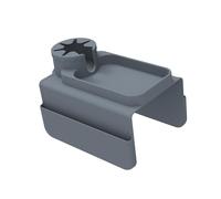 BUBEFSKD Bandeja de brazo ancha para sofá con 2 grandes aberturas para bebidas y bolsillo adicional. Elastómero permanente gratuito para usar espacio multimedia coche a prueba de fugas en el sofá y en