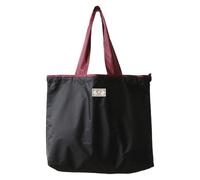 BUBEFSKD Bolsa de compras plegable reutilizable viaje de hombro portátil supermercado transporte de alimentos para alimentos diarios portátil hombro plegable para diario, Negro , large
