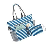 BUBEFSKD Bolsa de playa plegable rápida y resistente a la arena con asa interior ergonómica generosa, ideal para exploradores y para el viaje diario al trabajo. Bolsa de playa impermeable, azul