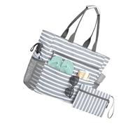 BUBEFSKD Bolsa de playa plegable rápida y resistente a la arena con asa interior ergonómica generosa, ideal para exploradores y para el viaje diario al trabajo. Bolsa de playa impermeable, gris
