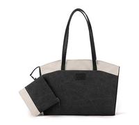 BUBEFSKD Bolso de hombro coreano estilo coreano bolsas de lona de gran capacidad para niñas mujeres bolso de compras señora bolsos de viaje bolsos versátiles, Negro