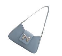 BUBEFSKD Bolso de hombro de moda PU cuero axilas bolsas de noche bolso arcos bolso para las mujeres almacenamiento para diario esencial elegante bolso de viaje, azul