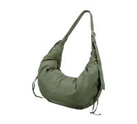 BUBEFSKD Bolso de hombro para mujer, bolso de hombro plegable de piel de las axilas de invierno, nubes acolchadas para todos los días, nubes acolchadas, hombros de invierno, verde militar