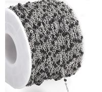 BUBEFSKD Cadena De Cuentas Acero Inoxidable Brillante 2M Suministros para Manualidades Fabricación Joyas Adecuado para La Creación Collares Componentes Joyería