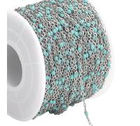 BUBEFSKD Cadena De Cuentas Acero Inoxidable Brillante 2M Suministros para Manualidades Fabricación Joyas Adecuado para La Creación Collares Componentes Joyería