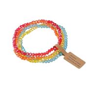 BUBEFSKD Cadenas de cristal ajustables Pulseras para mujeres Piel sensible Cadenas de mano Accesorios Joyería de moda hecha a mano Pulsera hipoalergénica Set, talla única, como se describe