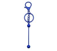 BUBEFSKD Claves de metal multifuncionales Prácticas claves perlas piercing perlas llavero llavero personalizado llavero joyería hecha a mano multifuncional personalizada, azul real, Talla única