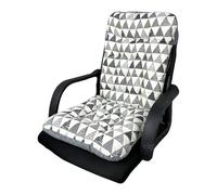 BUBEFSKD Cojín para silla con respaldo alto, suave y transpirable, con parte inferior antideslizante para oficina, jardín o terraza, correas elásticas, almohadillas para sillas
