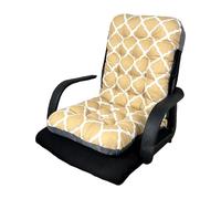 BUBEFSKD Cojín para silla con respaldo alto, suave y transpirable, con parte inferior antideslizante para oficina, jardín o terraza, correas elásticas, almohadillas para sillas