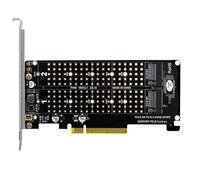 BUBEFSKD Controlador De Raids 2 A PCIExpress 8X Tarjeta Dividida PCIE 2 Puertos Llave M para 2230 2242 2260 2280 22110 Copia Seguridad Datos Grandes