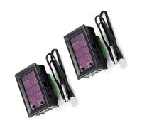 BUBEFSKD Controlador de termostato LED programable de dos colores, DC12 V, sensores impermeables para acuarios, sistemas de luz de crecimiento de plantas, indicador de temperatura LED a color