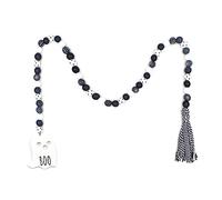 BUBEFSKD Cuerda de algodón para Halloween, borla, percha para colgar en la pared, con cuentas de madera viva y cuentas de madera