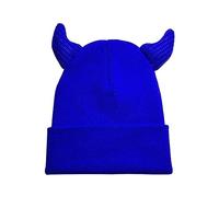 BUBEFSKD Divertido Crochet Halloween Casual Cap Y2K Girl Hot Girls Picture Prop Punto Cuerno de Diablo para Invierno Diablo