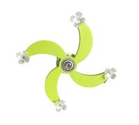 BUBEFSKD Divertido giro de 4 hojas loros juguete pájaro plato giratorio colgante para pequeños medios pájaros de pie juego jaula accesorios girando Spinner rueda loros