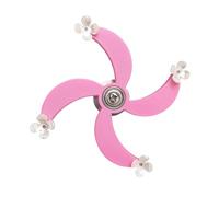 BUBEFSKD Divertido giro de 4 hojas loros juguete pájaro plato giratorio colgante para pequeños medios pájaros de pie juego jaula accesorios girando Spinner rueda loros