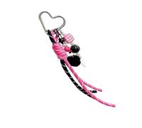 BUBEFSKD Elegante llavero acrílico con notas musicales, mariposas, estrella para bolsas, regalos, colorido, llavero regalo, Rosa rojo., Talla única