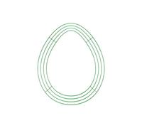 BUBEFSKD Elegantes anillos de flores de hierro, huevos de conejo, adornos, decoración multiusos para eventos navideños, diseño estable, inoxidable, círculos de hierro para colgar en la pared