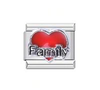 BUBEFSKD Encanto de carta de corazón de acero inoxidable para pulseras con infinitas posibilidades creativas, regalo único para mujeres, diseño de ensamblaje modular que ofrece, talla única, como se