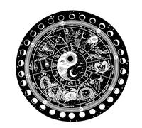 BUBEFSKD Esterilla de divinación icono Moonphase altares tarots tarjeta astrología péndulo gráfico para servicios religiosos sanar astrología péndulo