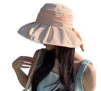 BUBEFSKD Floppy Sunhat para mujeres plegable y plegable playa cubo de verano ala ancha pescador de verano ala ancha