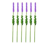 BUBEFSKD Flores de punto de lana artificial Manual de lavanda tejida imitación hecha a mano