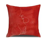 BUBEFSKD Funda de almohada de San Valentín 18x18 pulgadas Amor Corazón Cojín para Caso San Valentín Fundas de almohada