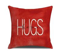 BUBEFSKD Funda de almohada de San Valentín 18x18 pulgadas Amor Corazón Cojín para Caso San Valentín Fundas de almohada