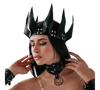 BUBEFSKD Gorro de Halloween de estilo medieval Steampunk Knight Pirate Cosplay Corona Gótico Headsar Carnival Accesorios para el cabello para mujeres Accesorios para el cabello Negro Negro