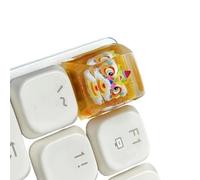 BUBEFSKD Hecho a mano Resina Translúcida Keycap Con Dragón Danza Arte Para Teclados Mecánicos RGB