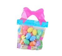 BUBEFSKD Huevos manchados teñidos pequeños de espuma de colores para mesa de fiesta para decoración del hogar y relleno de cesta, 18 Uds