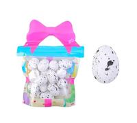 BUBEFSKD Huevos manchados teñidos pequeños de espuma de colores para mesa de fiesta para decoración del hogar y relleno de cesta, 18 Uds