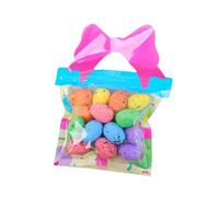 BUBEFSKD Huevos manchados teñidos pequeños de espuma de colores para mesa de fiesta para decoración del hogar y relleno de cesta, 18 Uds