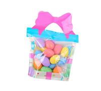 BUBEFSKD Huevos manchados teñidos pequeños de espuma de colores para mesa de fiesta para decoración del hogar y relleno de cesta, 18 Uds