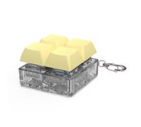 BUBEFSKD Interruptor de teclado mecánico, juguete con chips de luz LED, herramienta de alivio del estrés, 4 teclas, juguete de poder de tensión