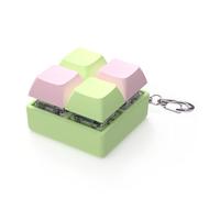 BUBEFSKD Interruptor de teclado mecánico, juguete con chips de luz LED, herramienta de alivio del estrés, 4 teclas, juguete de poder de tensión