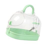 BUBEFSKD Jaula ventilada para transportar animales pequeños con flujo de aire superior, visión clara, botella de agua para vigilancia de mascotas, excursión al aire libre, jaula de transporte para