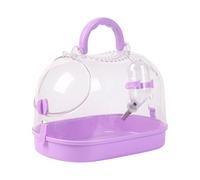 BUBEFSKD Jaula ventilada para transportar animales pequeños con flujo de aire superior, visión clara, botella de agua para vigilancia de mascotas, excursión al aire libre, jaula de transporte para