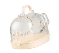 BUBEFSKD Jaula ventilada para transportar animales pequeños con flujo de aire superior, visión clara, botella de agua para vigilancia de mascotas, excursión al aire libre, jaula de transporte para